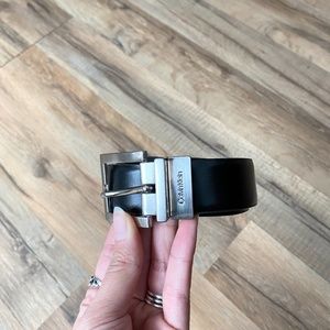 NWT Calvin Klein leather belt. Men's black belt. Two color belt 36 waist